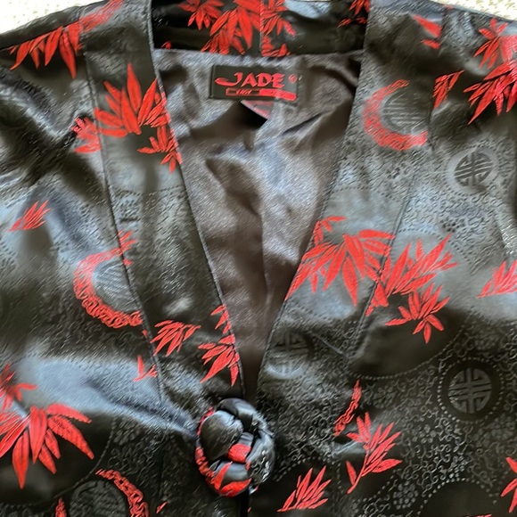 Beautiful black and red Jade East West kimono, size L. - Picture 2 of 8